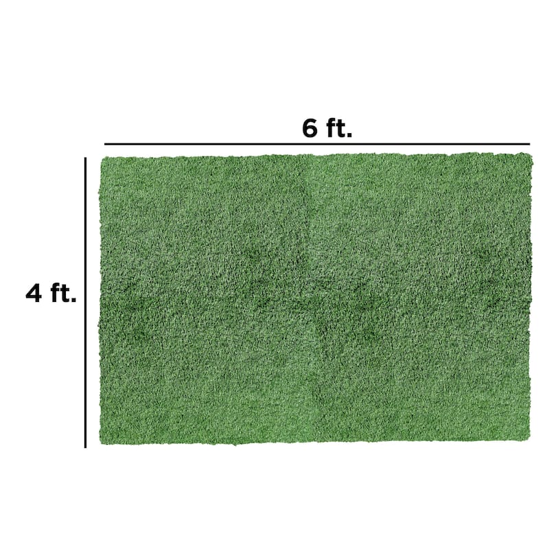 ALEKO Artificial Synthetic Landscape Fake 4 x 6 ft Grass Lawn Carpet Mat Turf - 4 x 6 ft