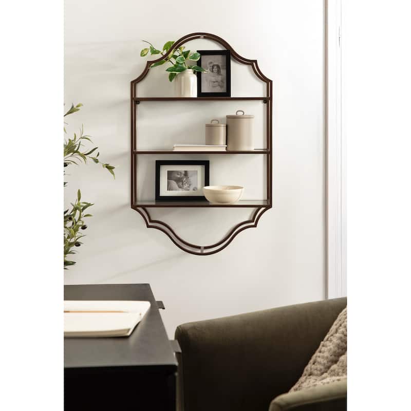 Kate and Laurel Leanna Tiered Wall Shelf