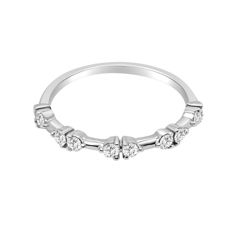 Auriya 14k Gold Lab Grown Round Diamond Station Bar Band 0.30 ct. tw. (F-G, VS)