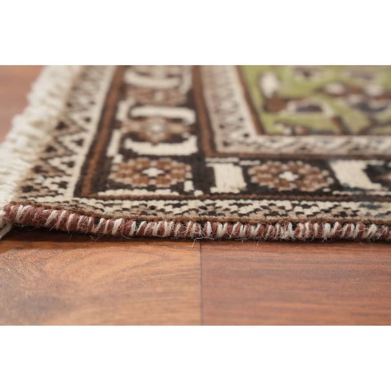 Hand Knotted Oriental 100% Wool Carpet Traditional Floral Purples Tabriz Area Rug - 11' 4'' X 8' 1''