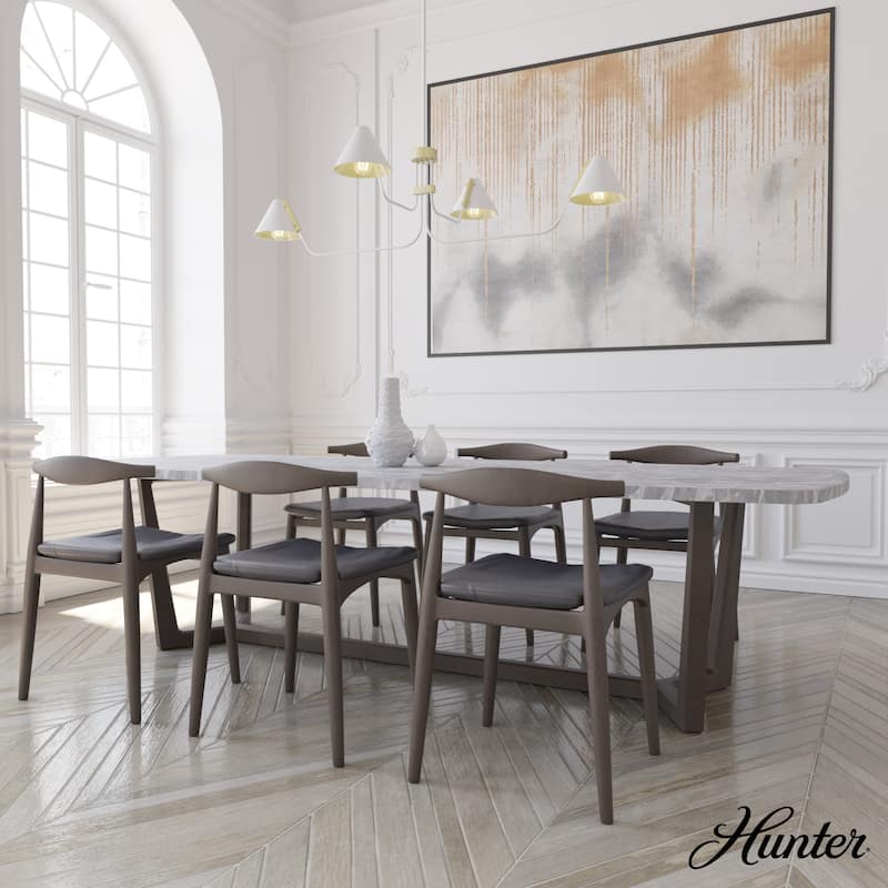 Hunter Grove Isle 4-Light Linear Chandelier - Dining Room, Kitchen Island - Mid-Century Modern, Minimalist