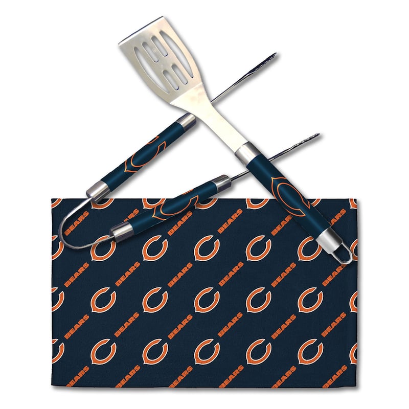 NFL Chicago Bears 3 Piece BBQ Utensil Set - N/A