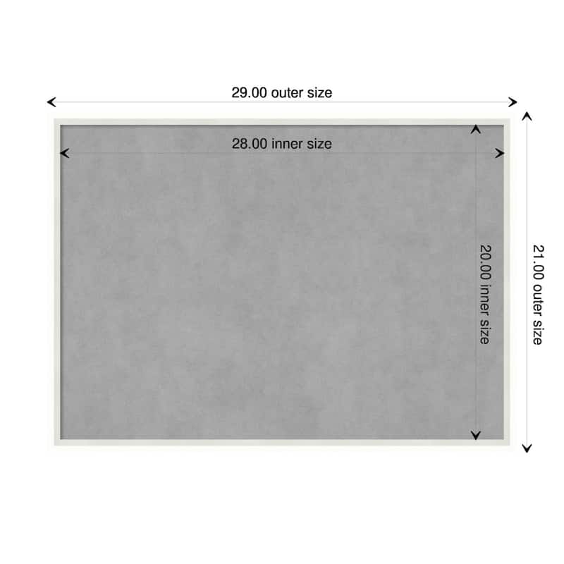 Amanti Art Lucie White Framed Magnetic Board - Board Size 28x20