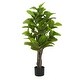 preview thumbnail 5 of 7, Christopher Knight Home - Elegant 51" Artificial Fiddle Leaf Fig Tree with Pot, Perfect for Home Interiors - Wood