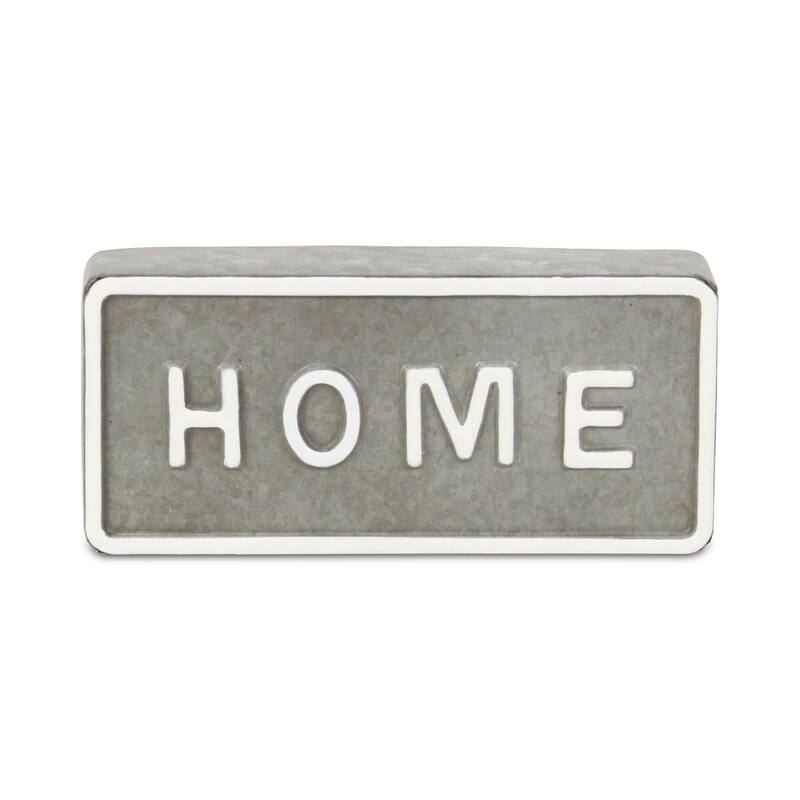 Rectangular Handcrafted Raised Home Metal Sign - 8.5"