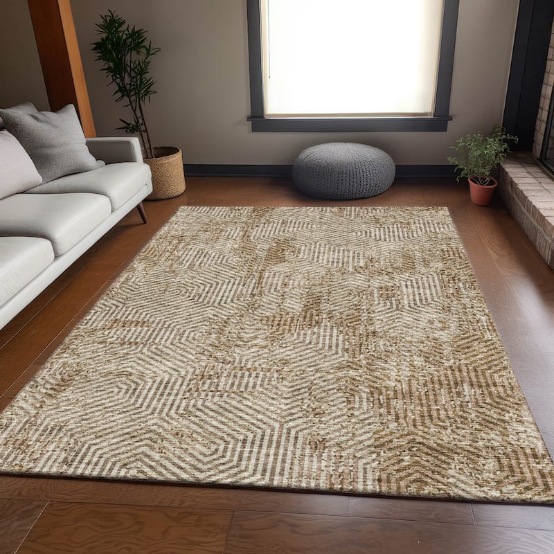 Premium Washable Super Soft Modern Maze Mayfield Rug