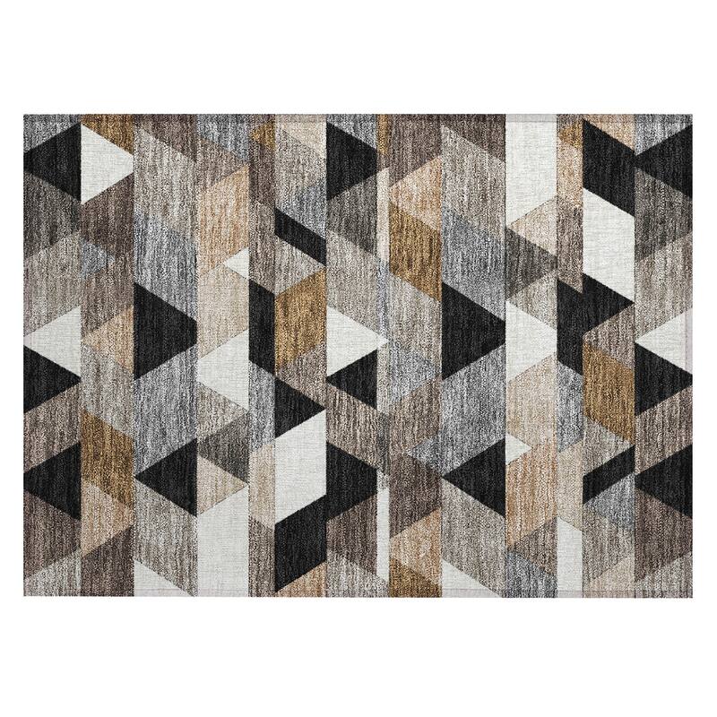 Machine Washable Indoor/ Outdoor Modern DeVaughn Chantille Rug