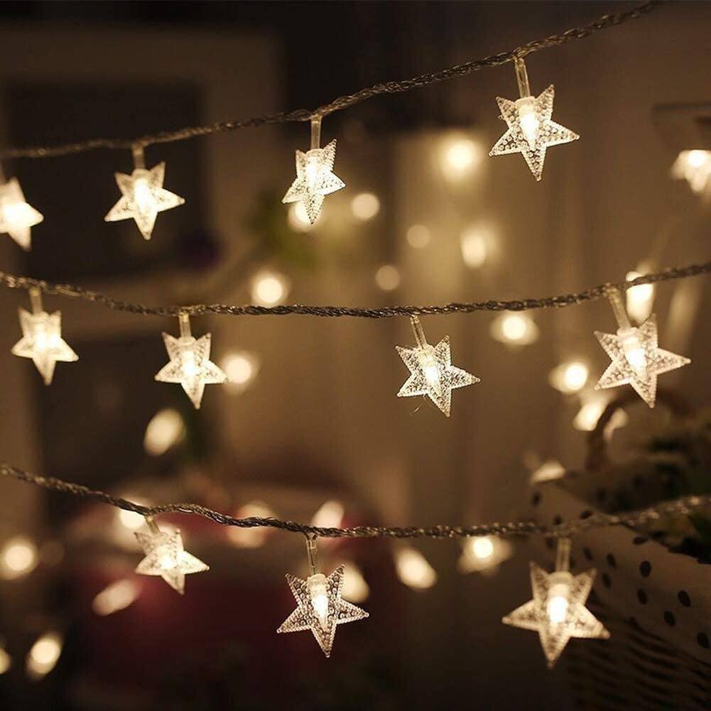 100 LED Plug in Fairy String Lights Waterproof, Warm White - Yellow