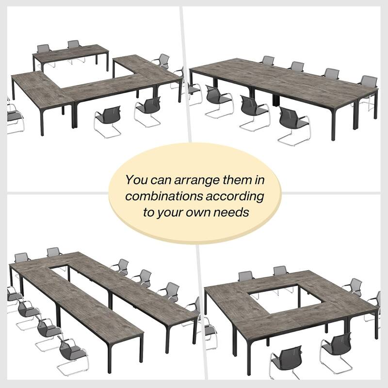 78.74" Large Rectangle Conference Table/Desk, Modern Seminar Meeting Table, Business Tables for Boardroom & Office