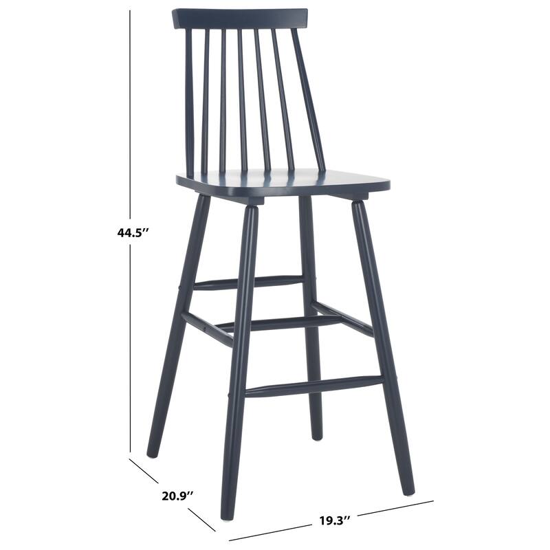 SAFAVIEH Zillah 24-inch Spindle Farmhouse Counter Stool (Set of 2) - 17.7" x 20.5" x 39.1" - 18"W x 21"D x 39"H