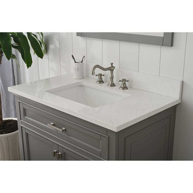 Milano 36" Single Vanity in Gray