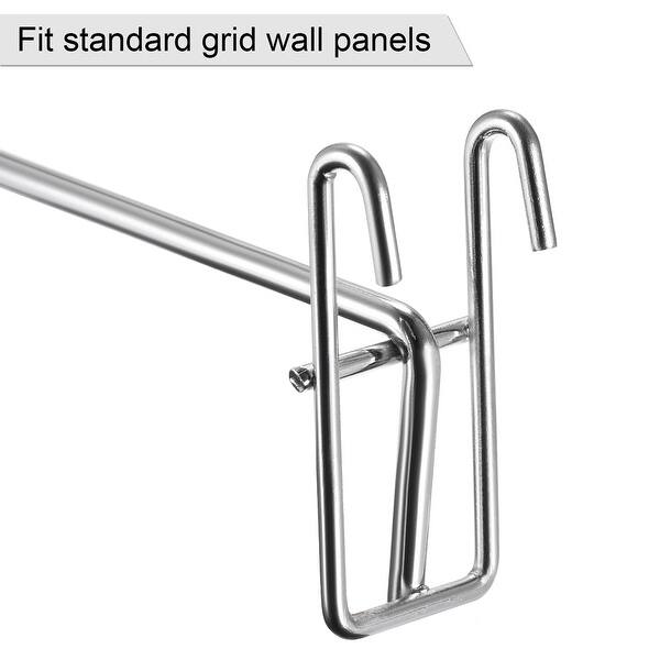10Pcs Grid Wall Hooks Wall Organizers 0.24 Thickness 12 Long Silver - Bed  Bath & Beyond - 35516027