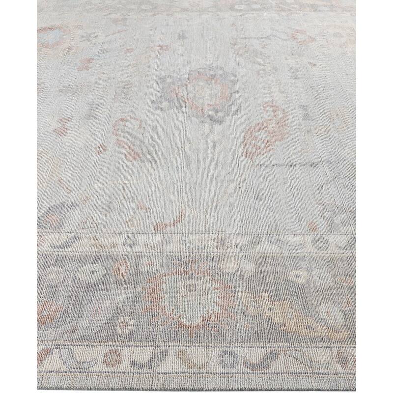 Oushak One-of-a-Kind Hand-Knotted Area Rug - Gray - 8' 1" x 9' 9"