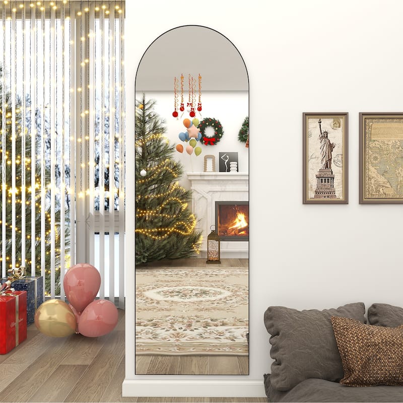 Arched Full Length Floor Mirror Full Body Standing Mirror Wall Decor
