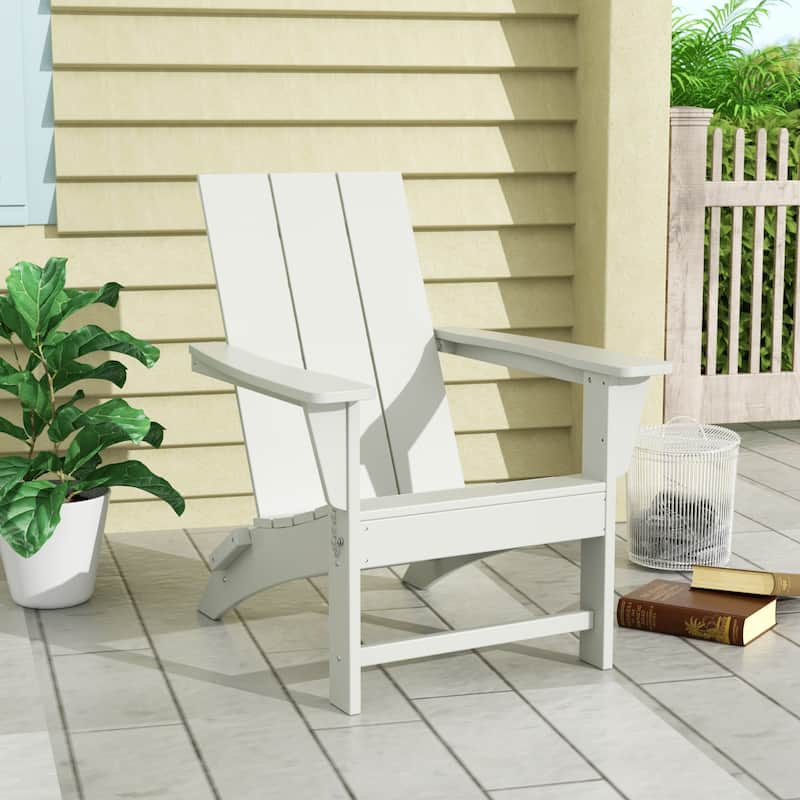 Shoreside Modern Eco-Friendly All Weather Commercial-Residential Folding Adirondack Chair