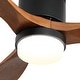 preview thumbnail 21 of 75, Sofucor 42/52 Inch Low Profile Flush Mount Ceiling Fan with Light,Remote Control,Solid wood/ABS Blades,Reversible Quiet DC Motor