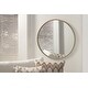 preview thumbnail 3 of 15, Martin Svensson Home 30" Framed Round Wall Mirror Gold