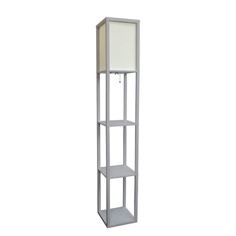 Porch & Den Victorine Floor Lamp Etagere Organizer Storage Shelf