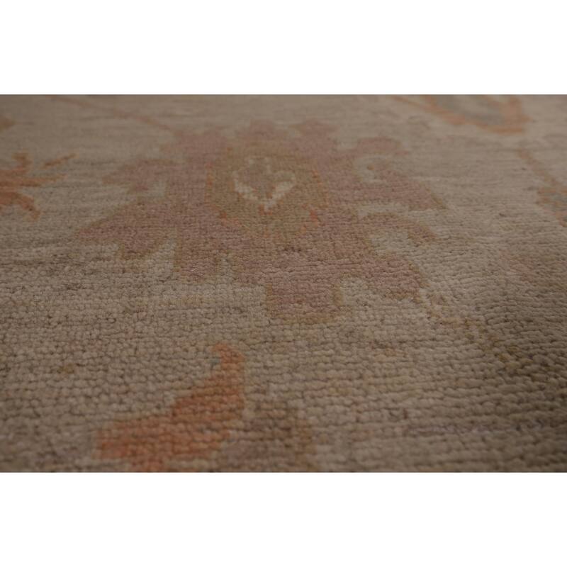 Vegetable Dye Oushak Area Rug Handmade Oriental Wool Carpet - 8'7" x 11'7"