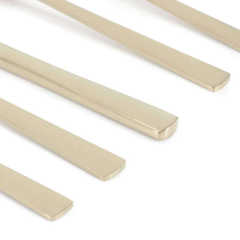 Ludlow 20 Piece Stainless Steel Silverware Set in Glimmering Gold