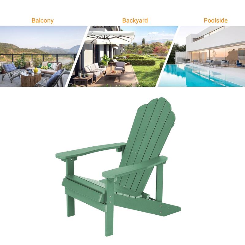 LIVOOSUN Adirondack Patio Chair Fire Pit Chair Weather Resistant