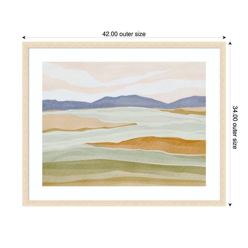 Kate and Laurel Framed Art Dreamy Hillscape by Nikita Jariwala