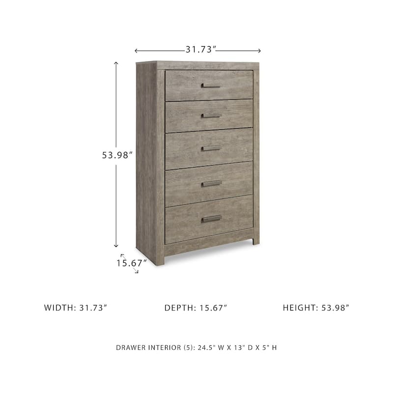 Signature Design by Ashley Balnain Grey 5-drawer Chest