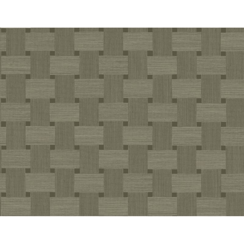 Seabrook Designs Basketweave Embossed Vinyl Unpasted Wallpaper - 27 in. W x 27 ft. L - Raw Umber