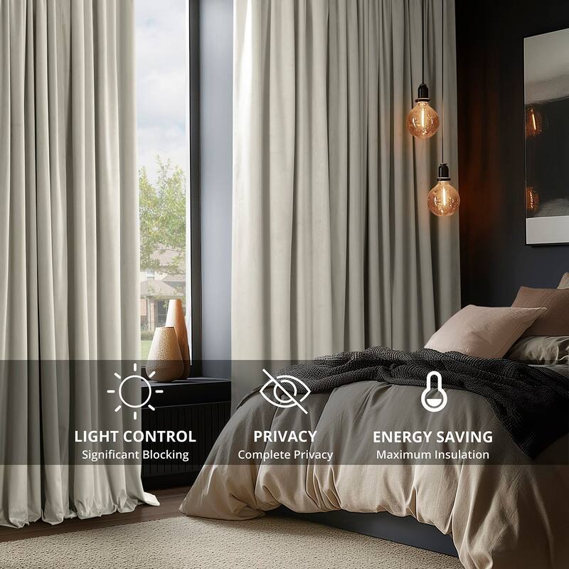 Exclusive Fabrics Signature Pleated Blackout Velvet Curtain (1 Panel)