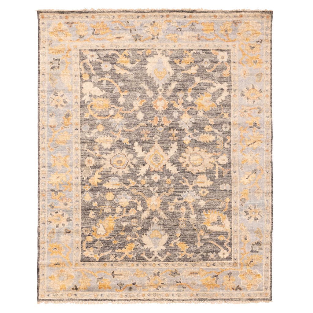 ECARPETGALLERY Hand-knotted Jules Serapi Dark Grey Wool Rug - 8'0 x 9'11