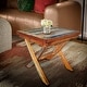 preview thumbnail 5 of 6, Marina Del Rey Recycled Teak Wood Boat Folding Side Table