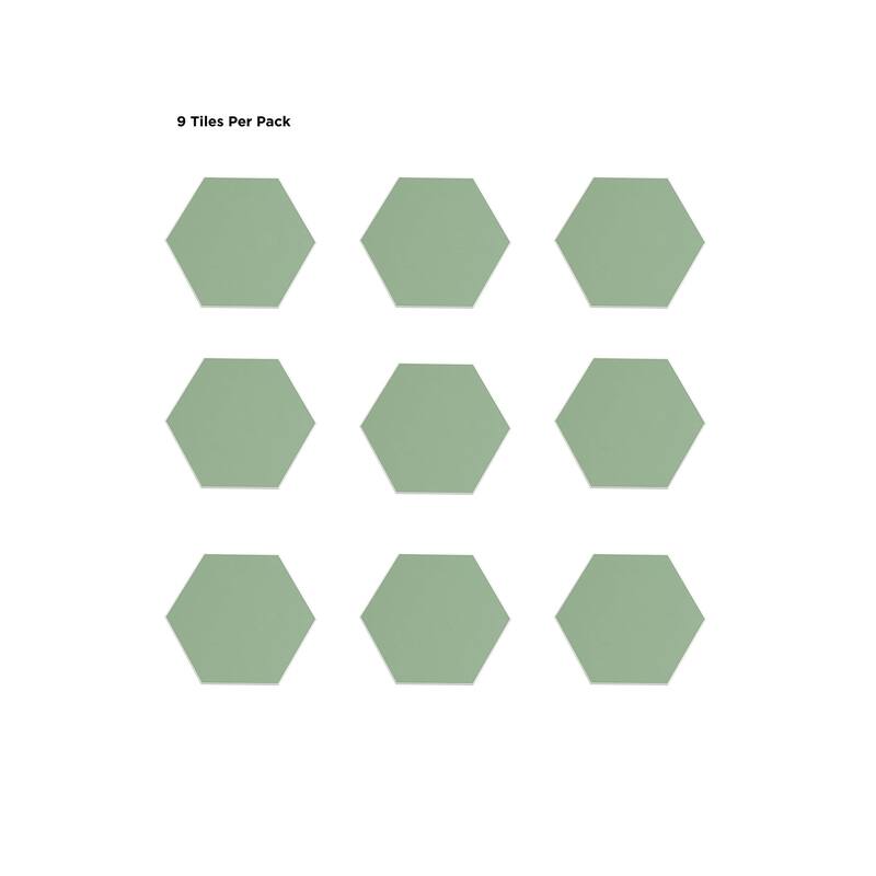 Hexagon Green Peel & Stick Luxury Wall Tiles