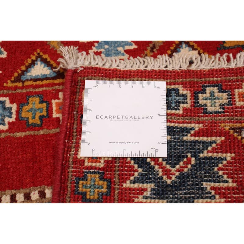 ECARPETGALLERY Hand-knotted Uzbek Ghazni Red Wool Rug - 2'7 x 5'11