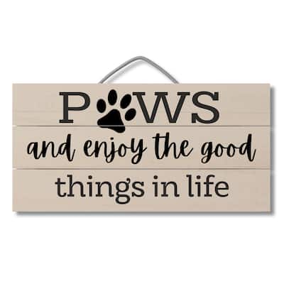 Wood Pallet Hanging Sign - Paws And Enjoy