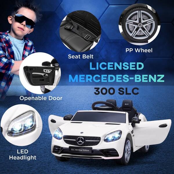 Aosom Mercedes SLC 300 Kids Electric Car, 12V, Remote Control 