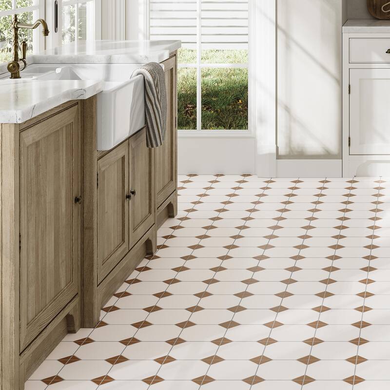 Merola Tile Canterbury Terra 12-7/8" x 12-7/8" Porcelain Floor and Wall Tile