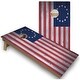 preview thumbnail 1 of 4, Solid Wood Cornhole Boards - American Flag Stars Design Premium 2x4 (24" x 48") - Include ALL Accessories