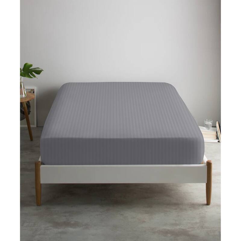 Feather & Stitch 500 Thread Count Damask Stripe ONLY Fitted Sheet