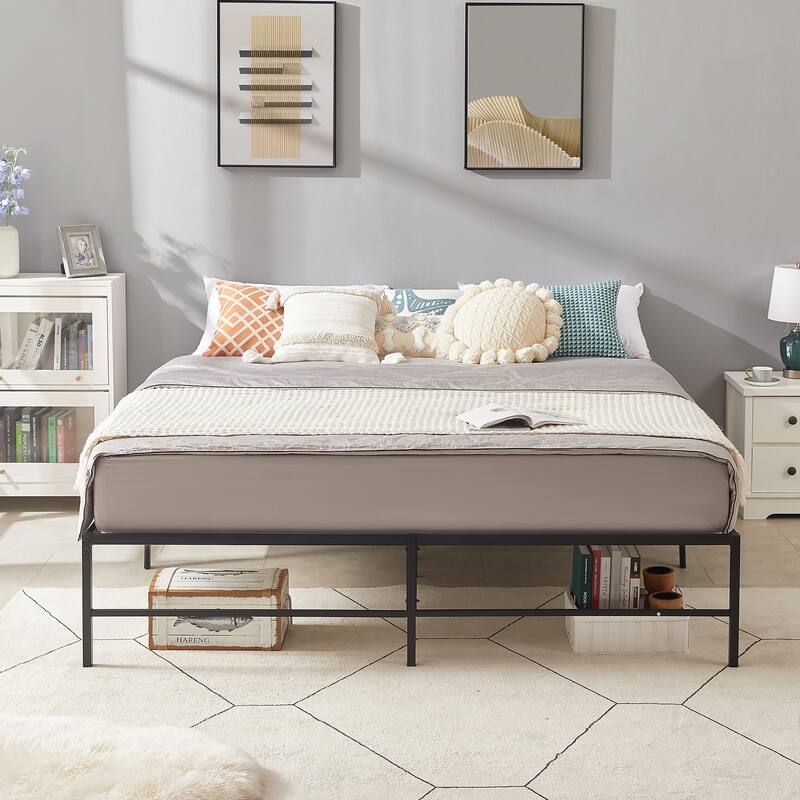 Javlergo 16 Inch Metal Platform Bed Frame