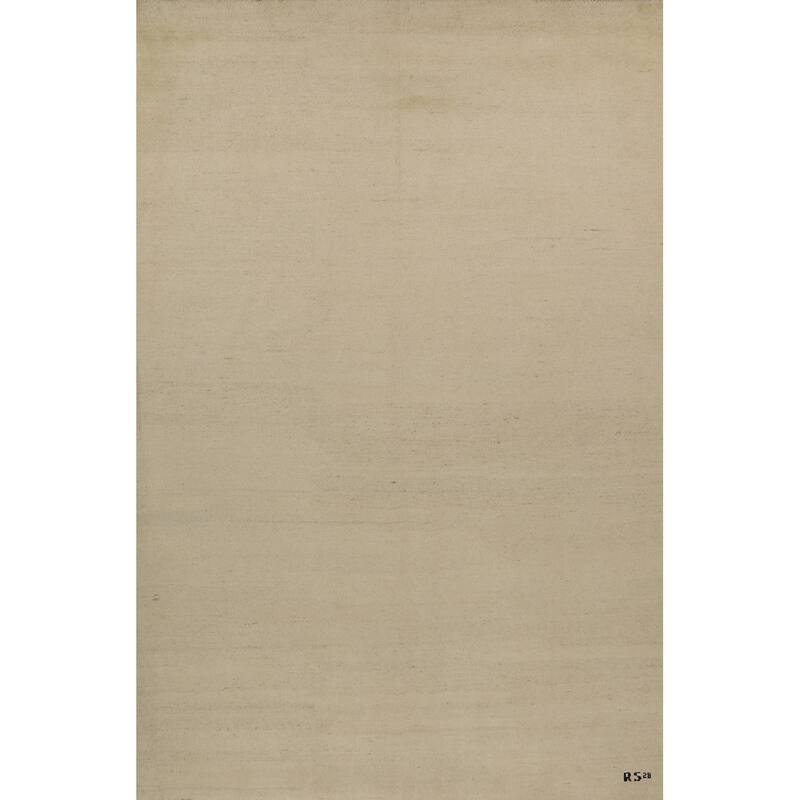 Contemporary Gabbeh Oriental Area Rug Hand-Knotted Wool Carpet - 6'5"x 9'7"