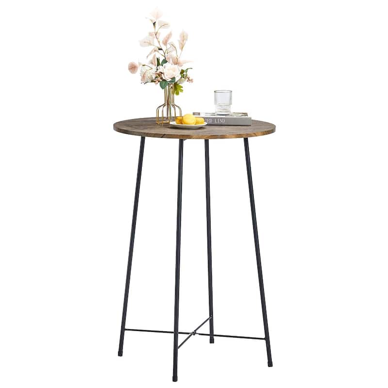 Taomika, Bistro Pub Table Round Dining Table-Brown/Black/Coffee/Maple Color-Four Colors