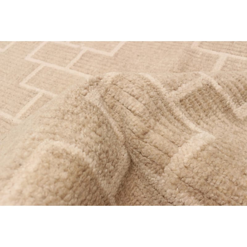 ECARPETGALLERY Hand-knotted Tangier Tan Wool Rug - 5'1 x 7'10