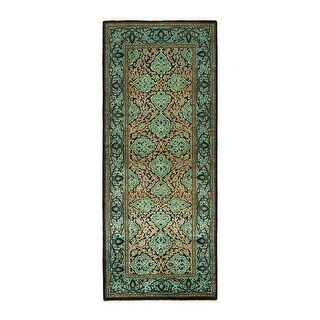 Overton Mogul One-of-a-Kind Hand-Knotted Runner - Black, 2' 7" x 6' 6" - 2' 7" x 6' 6"