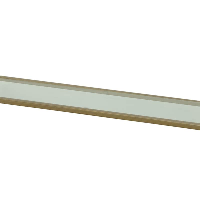 Rectangular Glass Top Console Table - 48" - Antique Gold