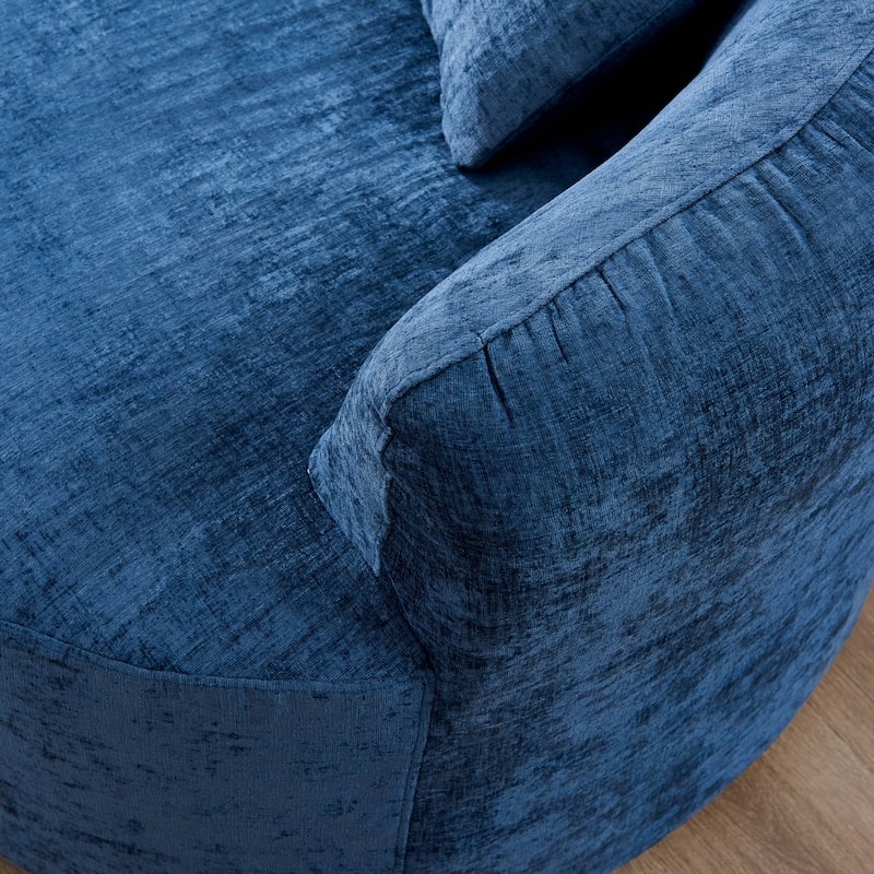 111.02" Curved Chenille Sectional Sofa, No Assembly Required