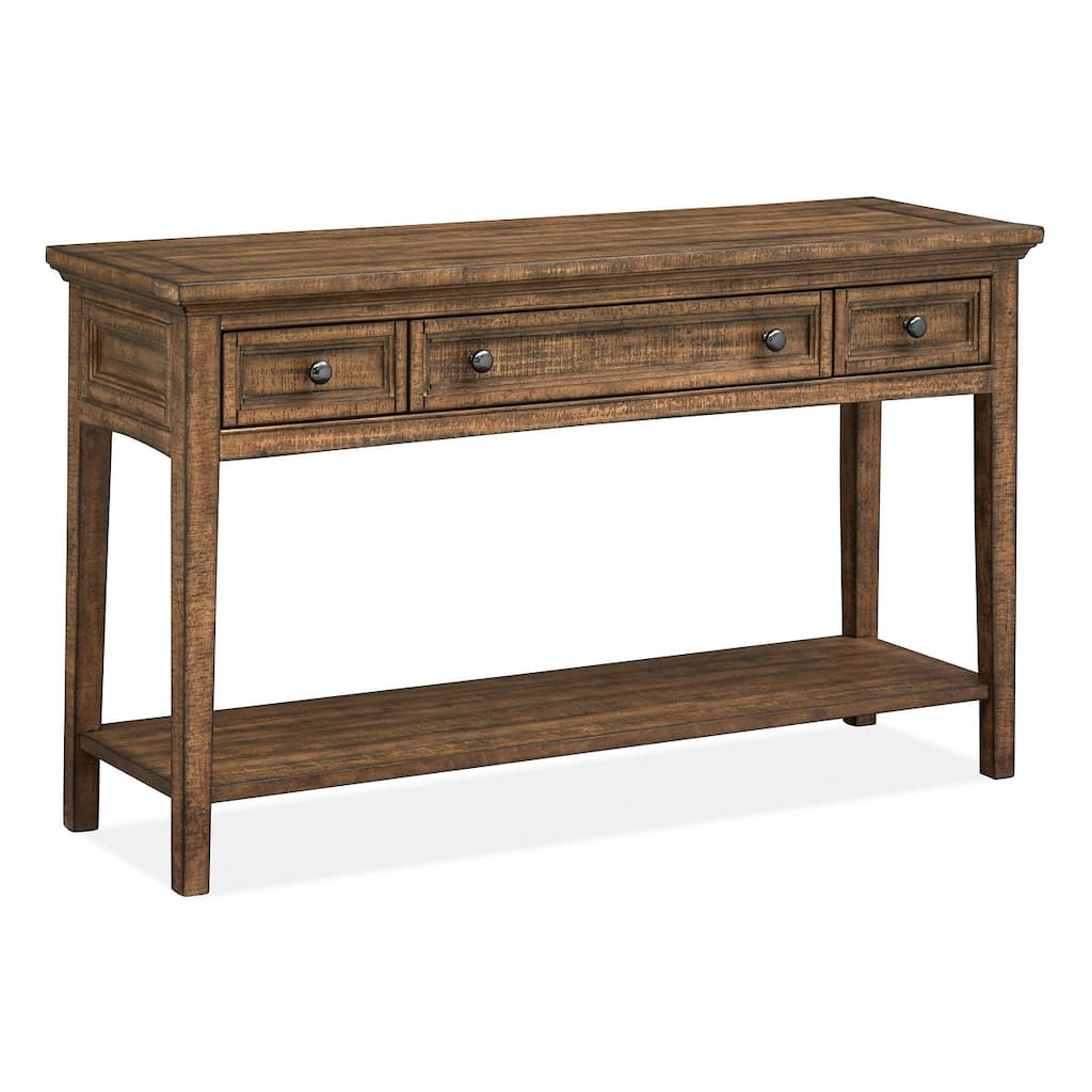 Magnussen Home Bay Creek Toasted Nutmeg Rectangular Sofa Table - 50''W x 16''D x 29''H