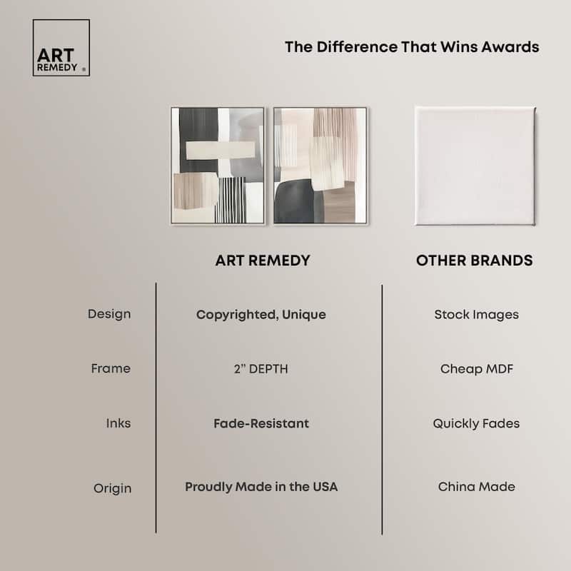 Floating Shapes II Canvas Set of 2 by Art Remedy