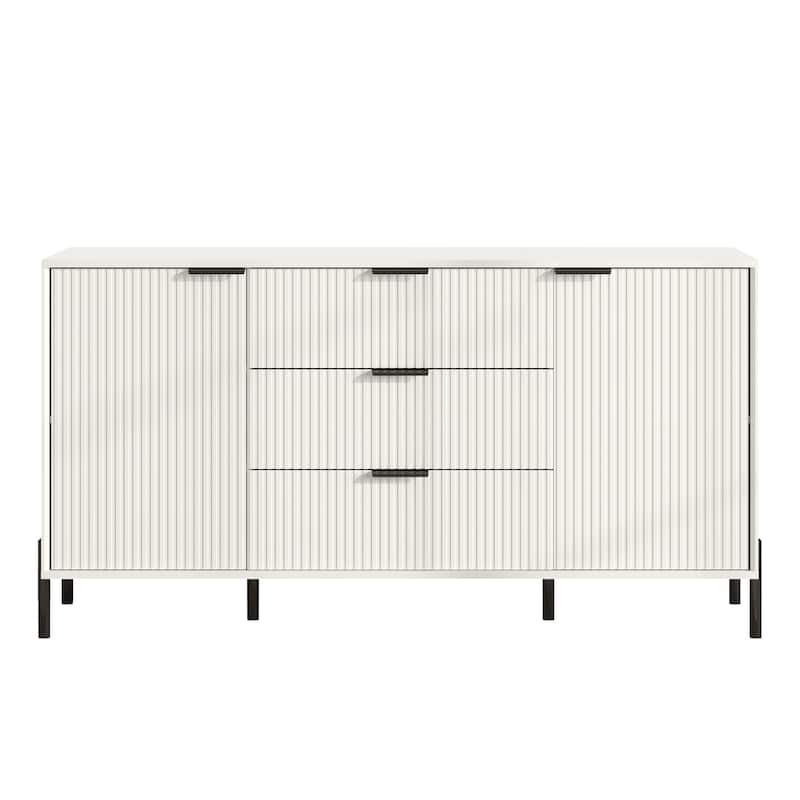 58" Premium Storage Cabinet Dresser - Versatile and Stylish