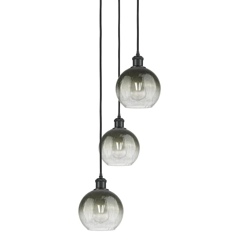 Innovations Lighting 113B-3P-31-15 Brookhaven Globe Pendant Brookhaven - Matte Black / Slate
