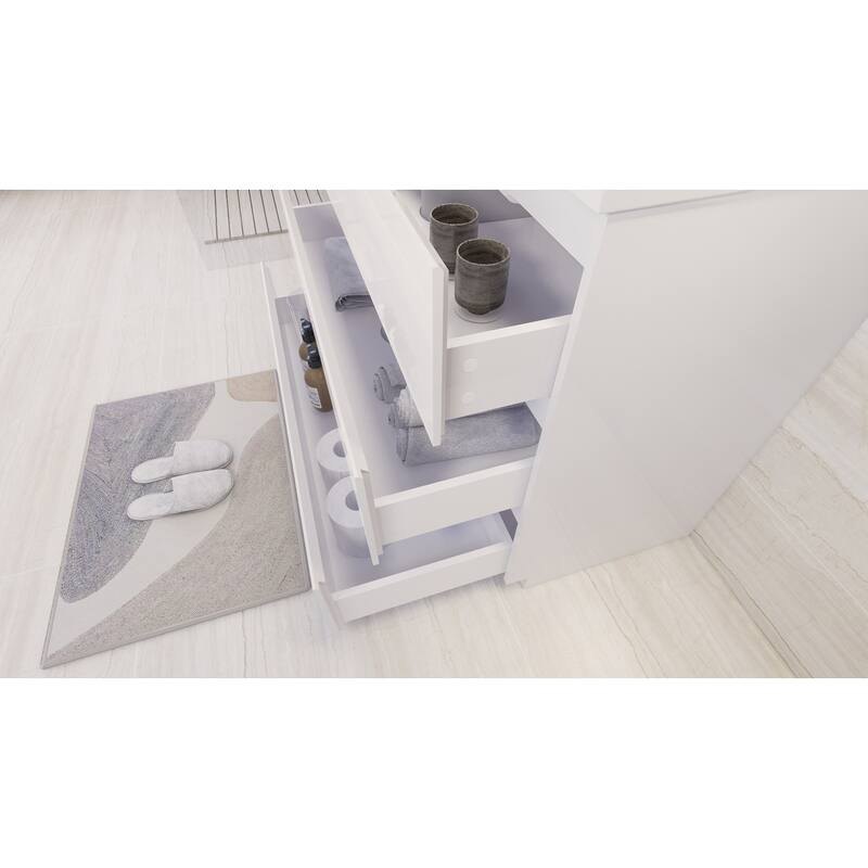Aron 42'' Freestanding Vanity with Reinforced Acrylic Sink